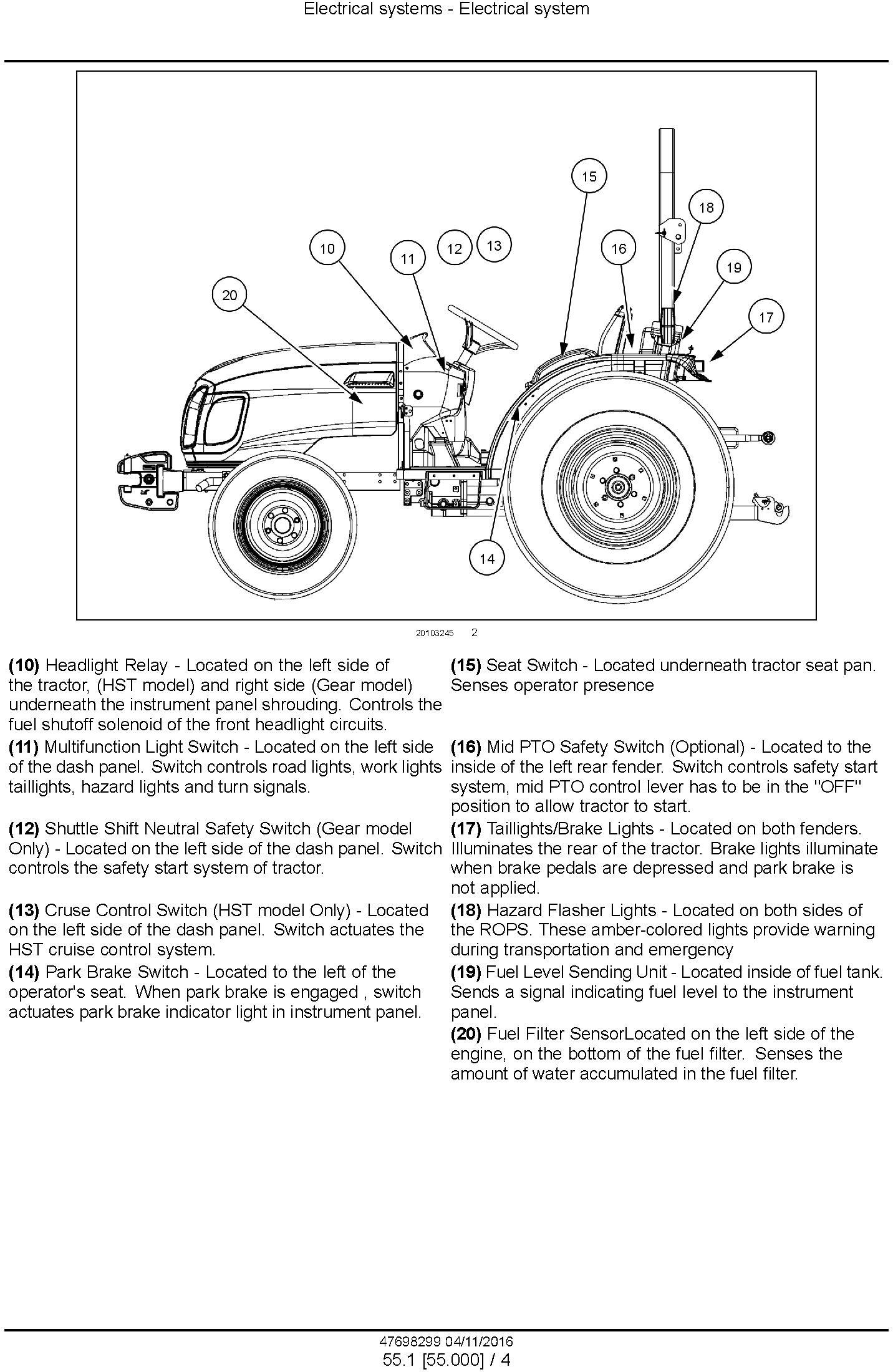 New Holland Boomer 40, Boomer 50 Tier 3 Compact tractor Complete service manual - 2