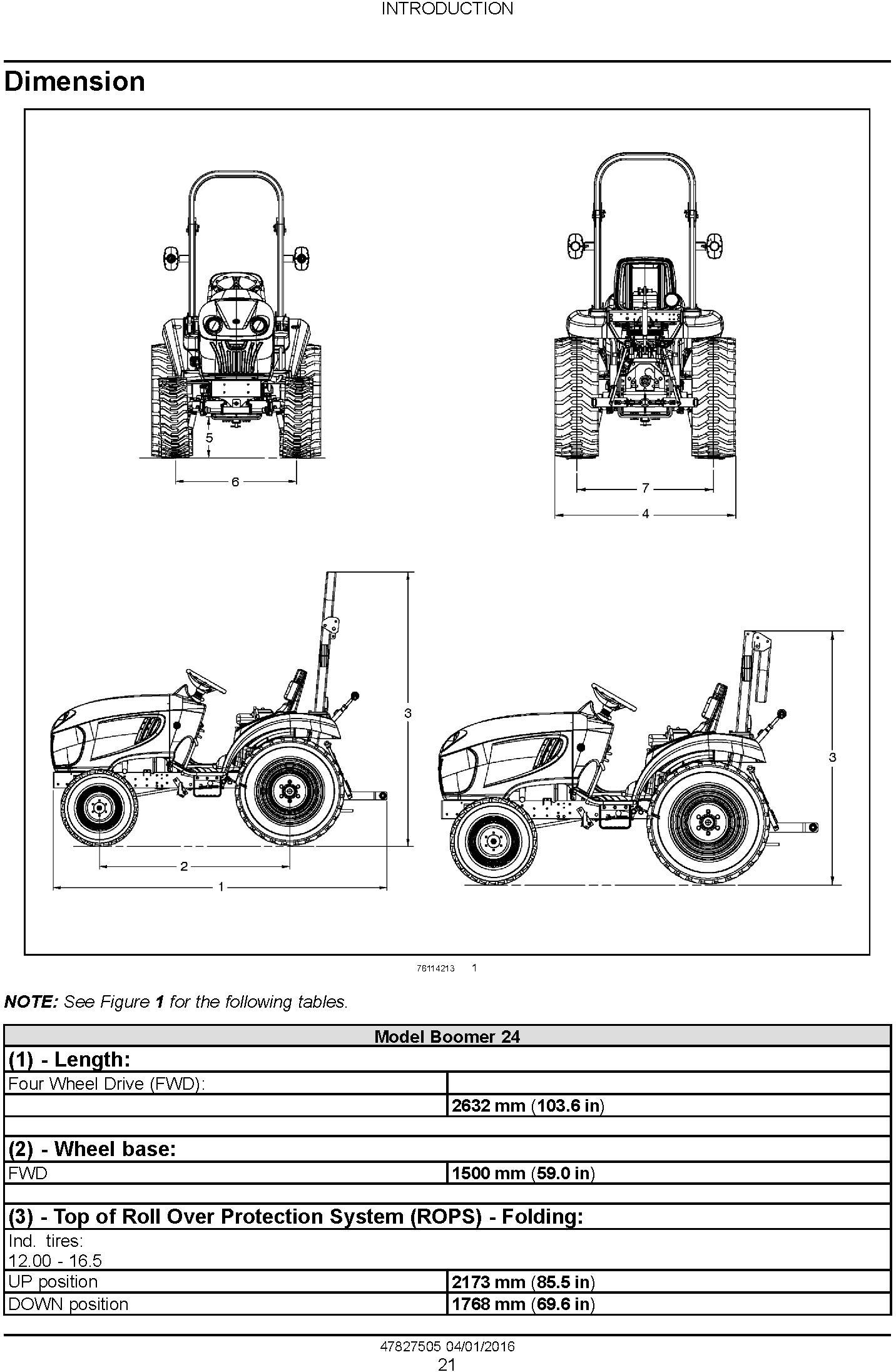 New Holland Boomer 24 Tier 4B final Tractor Complete Service Manual (North America) - 1