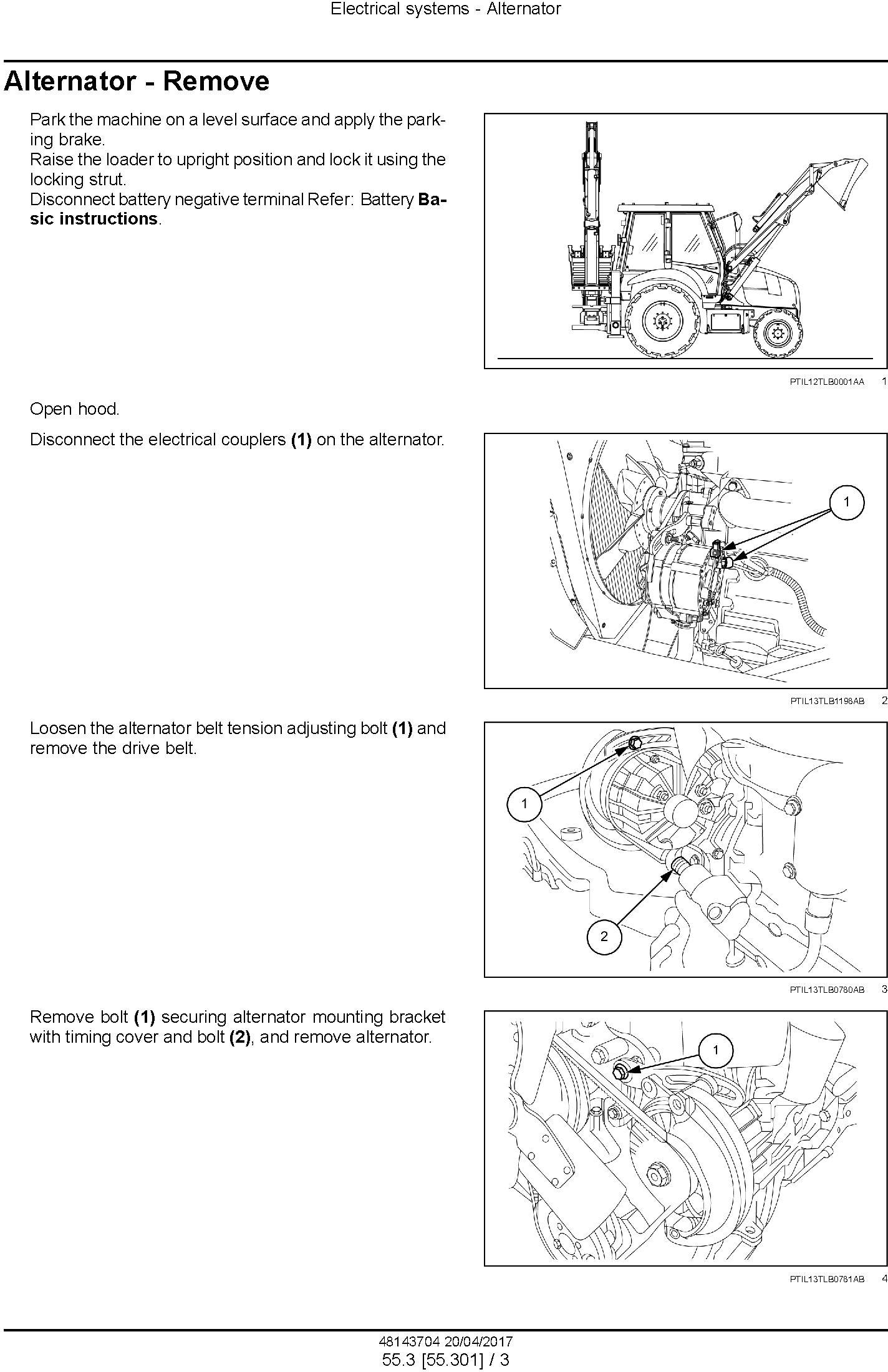 New Holland B80B Backhoe loader Service Manual - 2