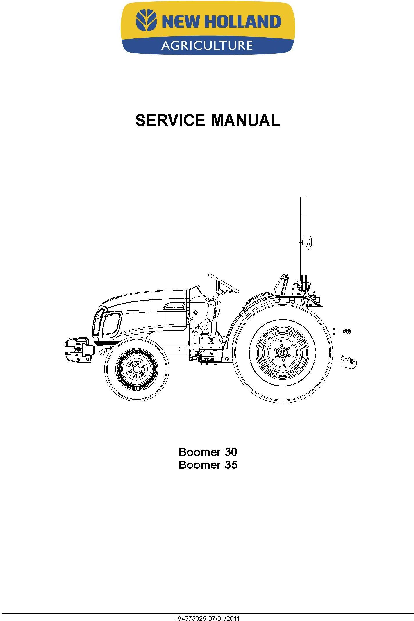 New Holland Boomer 30, Boomer 35 Compact Tractor Service Manual - 1