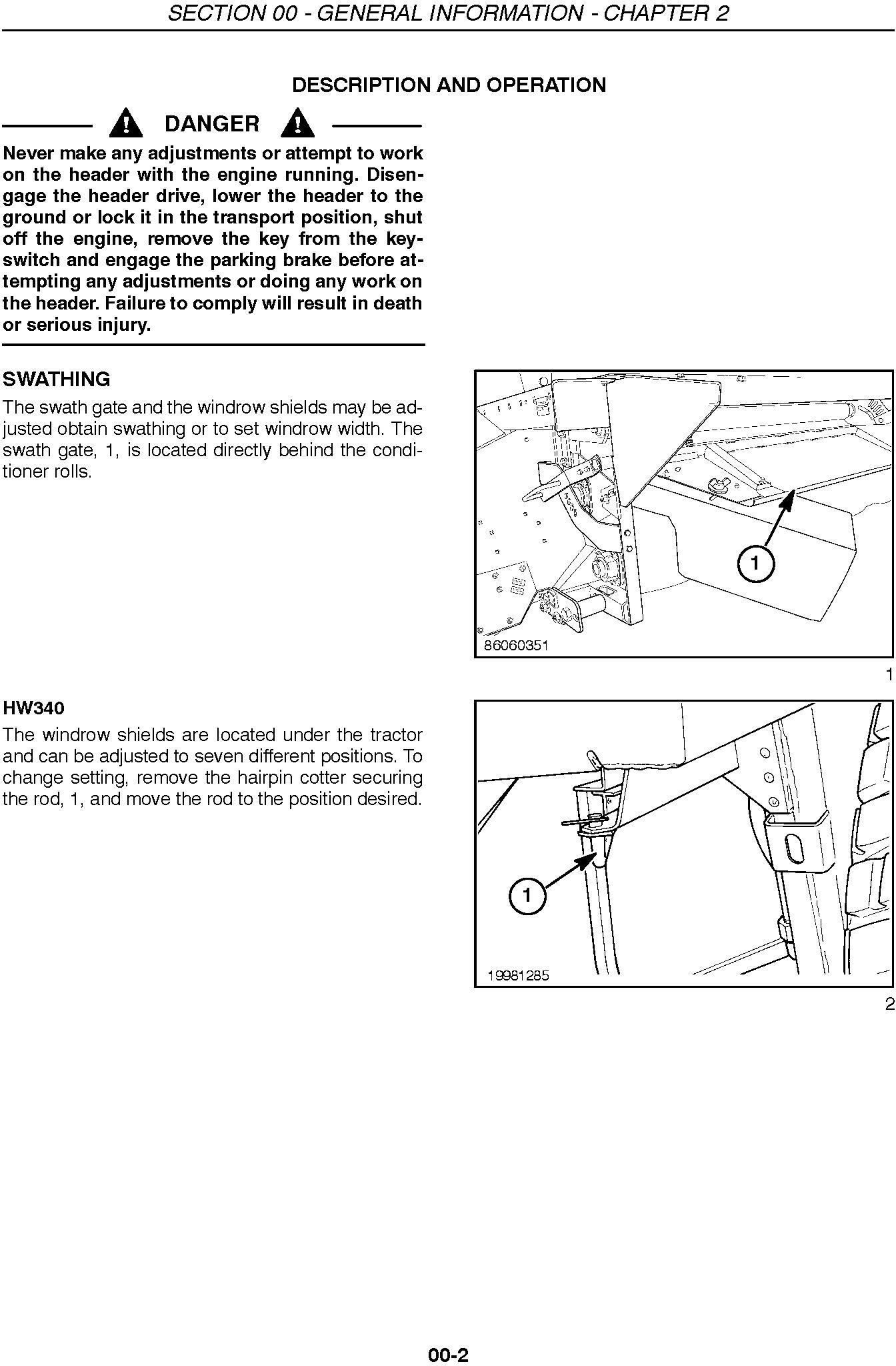 New Holland 2353 Discbine Disc Header Service Manual - 1
