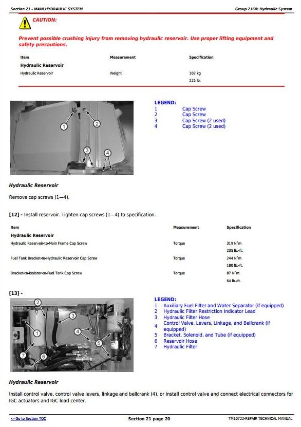 TM10722 - John Deere 450J, 550J, 650J (S.N.from 159987) Crawler Dozer Service Repair Technical Manual - 2