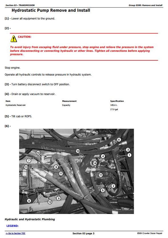 TM12046 - John Deere 850K Crawler Dozer (PIN: 1T0850KX_ _E178122—271265) Service Repair Manual - 1