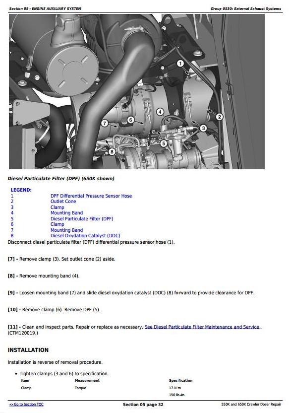 TM13357X19 - John Deere 550K, 650K Crawler Dozer (S.N. from 275977) Service Repair Technical Manual - 2