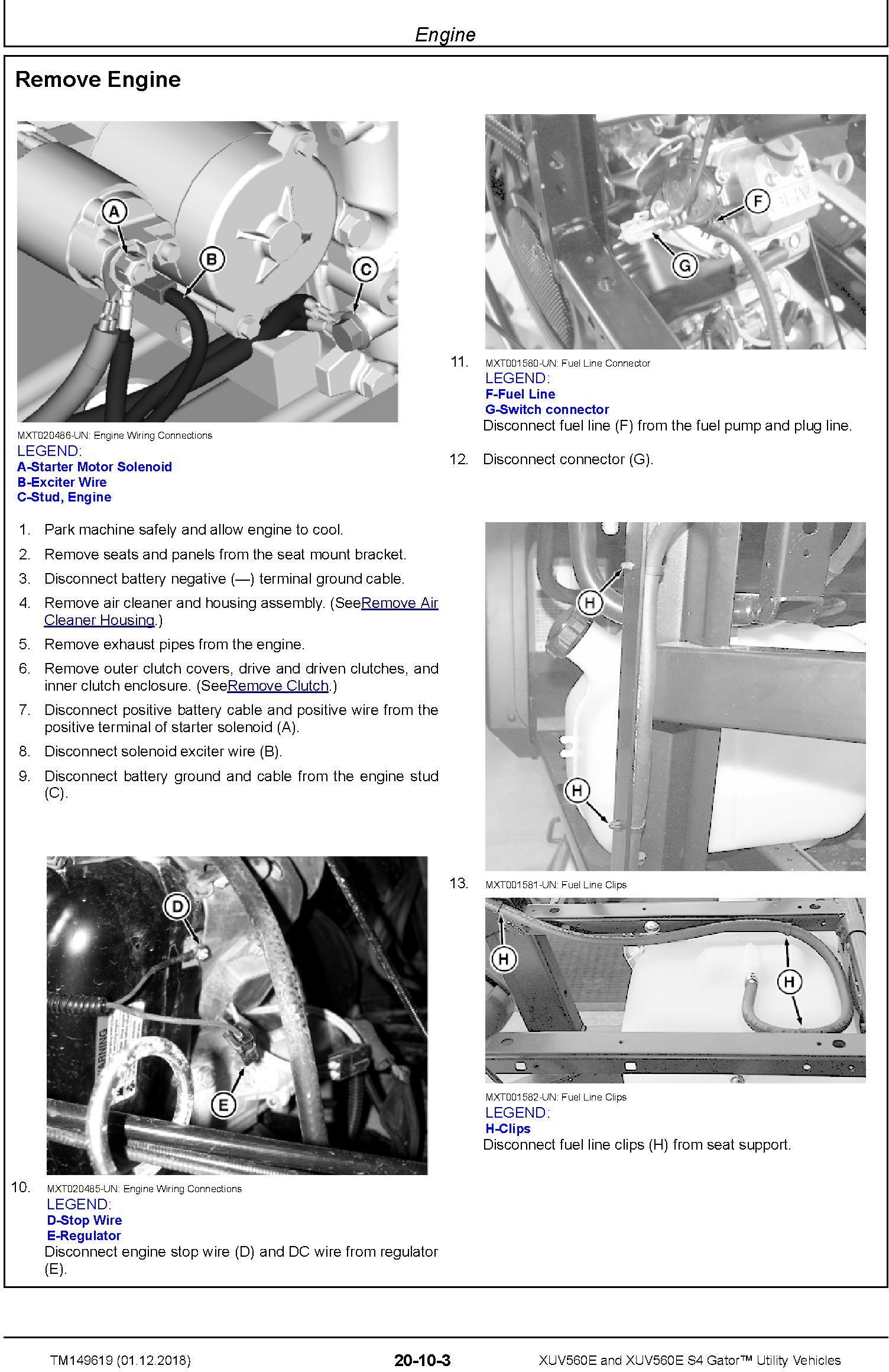 John Deere XUV560E and XUV560E S4 Gator Utility Vehicles (SN. 010001-) Technical Manual (TM149619) - 1