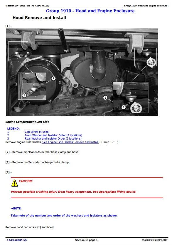 TM2364 - John Deere 950J Crawler Dozer Service Repair Technical Manual - 2