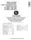 John Deere 803MH and 853MH (Open Loop Hydraulic Drive) Tracked Harvesters Operation and Test Manual (TM13149X19) 0