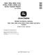 John Deere 6J-1654, 6J-1854, 6J-2054, 6J-2104 China Tractors, 6165J, 6185J, 6205J, 6210J Tractors (Asia, MY15) Repair Manual (TM135819) 0