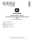 John Deere 1654, 1854, 2054, 2104 China Tractors, 6165J, 6185J, 6205J and 6210J Tractors (Asia) Repair Manual (TM802319) 0