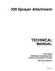 John Deere 200 Sprayer Attachments Technical Manual (TM1729) 0