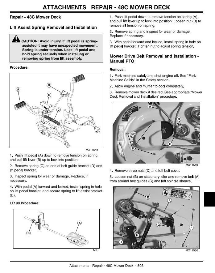 how to remove deck from john deere lt180 pdf