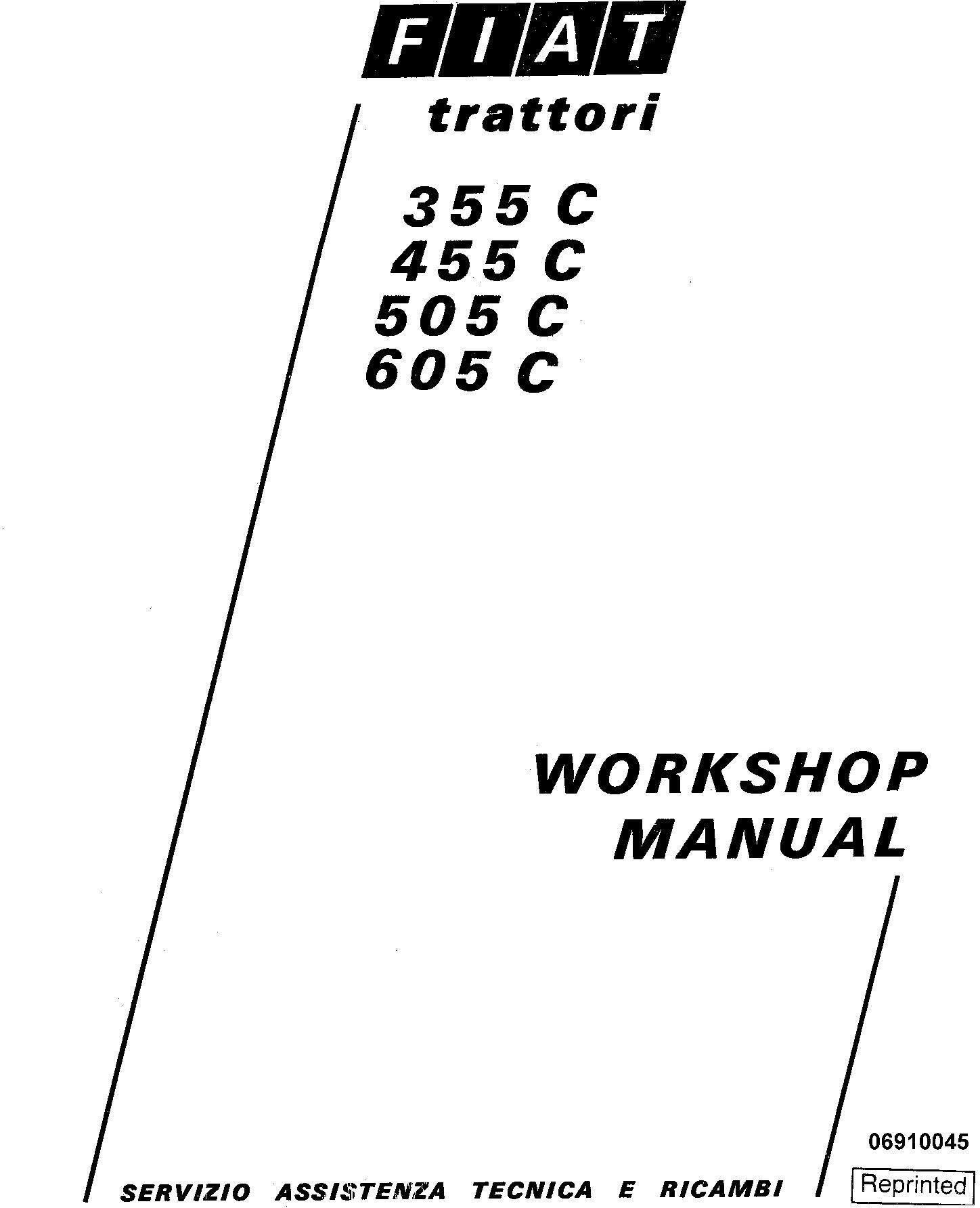 Fiat 355C, 455C, 505C, 605C Crawler Tractor Workshop Service Manual (6035416200) - 19912