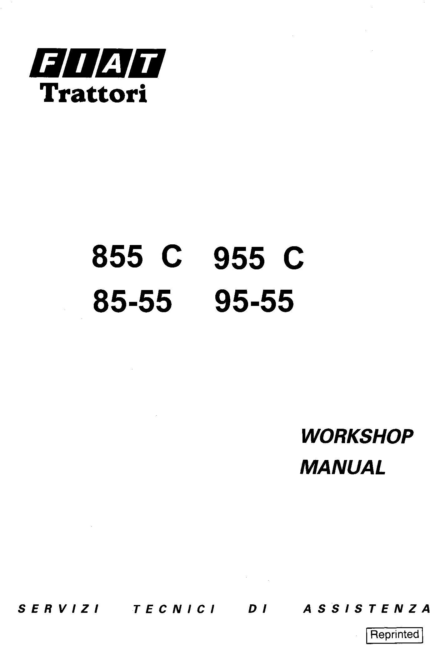 Fiat 855C, 955C, 85-55, 95-55 Crawler Tractor Workshop Service Manual (6035425600) - 19928