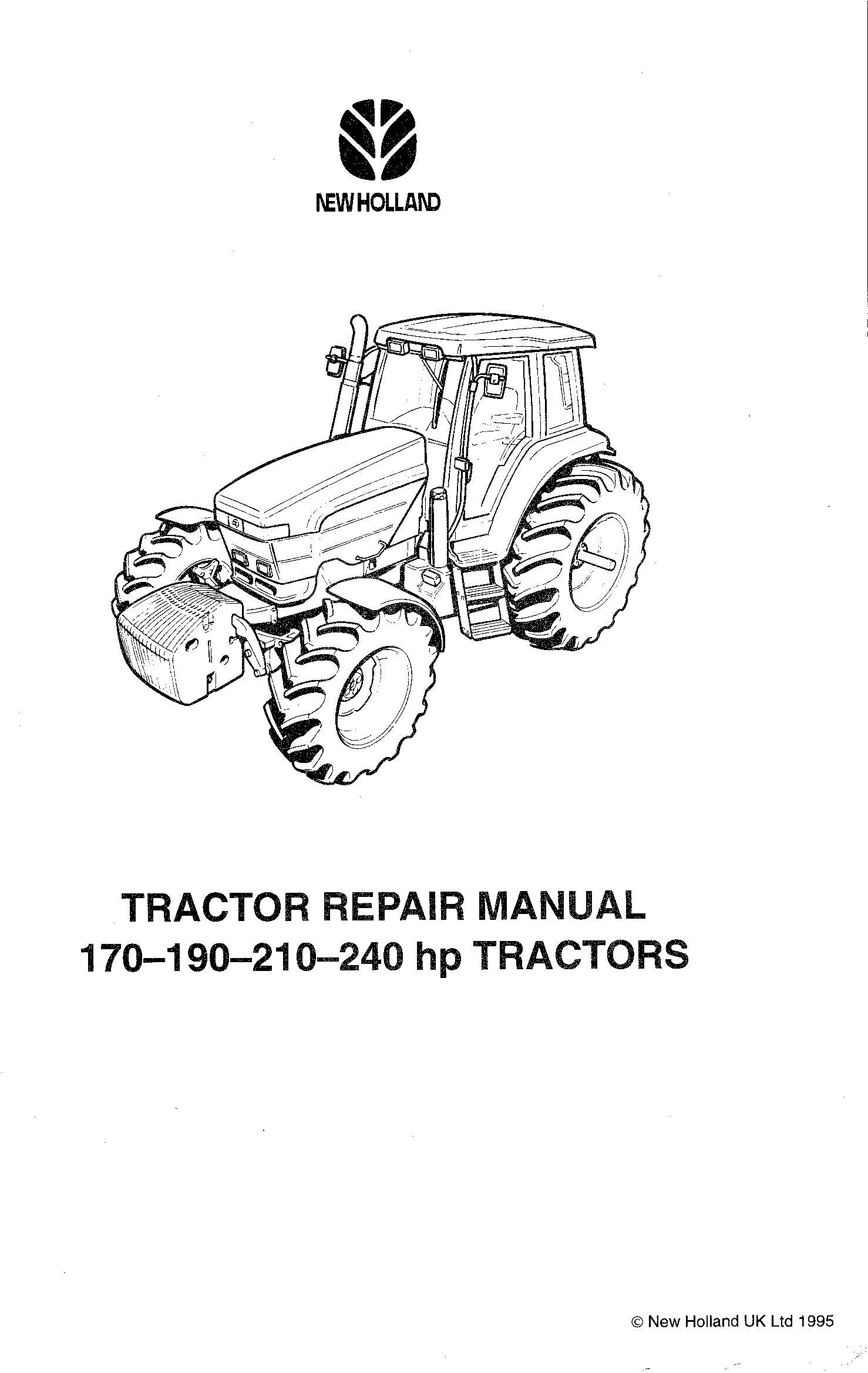 New Holland G170, G190, G210, G240 HP Tractors Service Manual