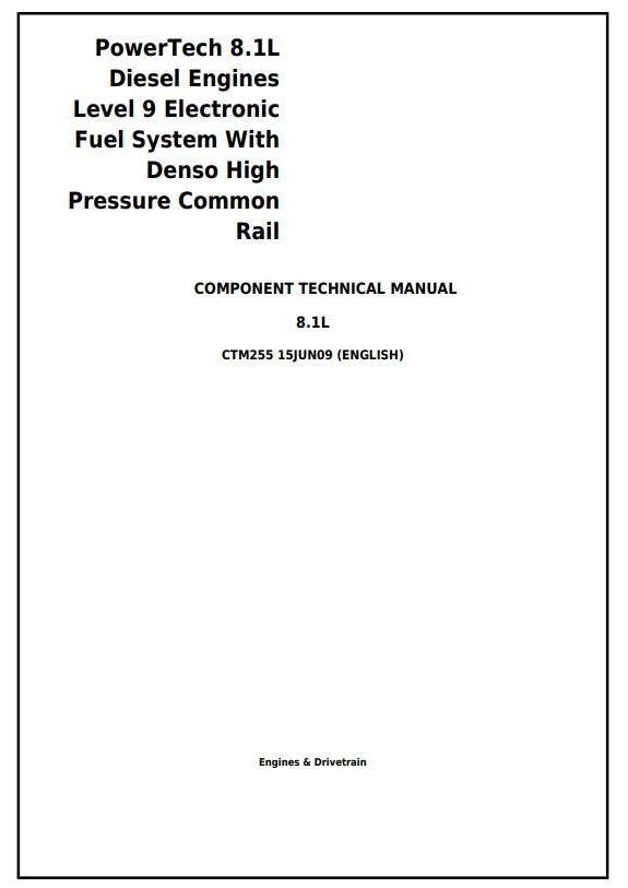 CTM255 - PowerTech 8.1L Diesel Engines Electronic Fuel System With Denso Common Rail CTM manual - 18964