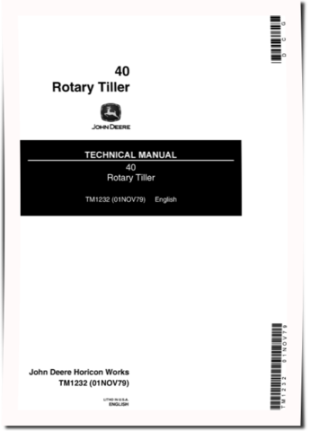 John Deere 40 Rotary Tillers Technical Manual (TM1232)