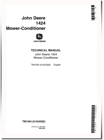 John Deere 1424 Mower-Conditioners Technical Manual (TM1264)