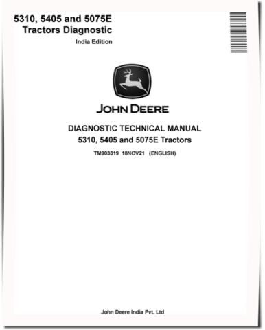 John Deere 5075E, 5310 and 5405 TREM Stage IV Tractors (Indian) Diagnostic Manual (TM903319)