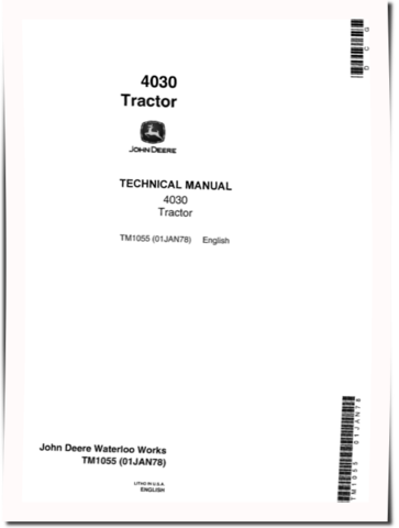 John Deere 4030 Row-Crop Tractors Technical Manual (tm1055)