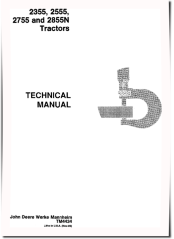 John Deere 2355, 2555, 2755 and 2855N Tractors Repair Manual (tm4434)