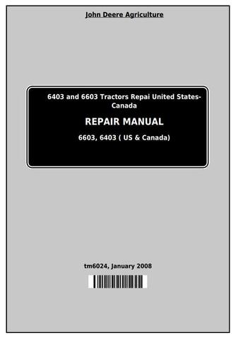 TM6024 - John Deere Tractors 6403 and 6603 2WD or MFWD (North American)  Service Repair Technical Manual / Deere Technical Manuals John Deere 345 Wiring-Diagram John Deere Technical Manuals Store
