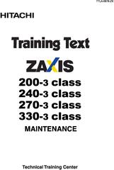 Hitachi Zaxis 200-3, 210-3, 225-3, 240-3, 250-3, 270-3, 280-3 Series Excavator Operators Manual