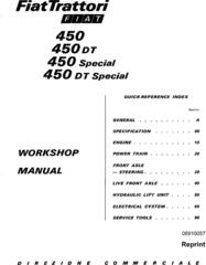 Fiat 450, 450S, 450DT, 450DTS Tractor Service Manual (6035420301)