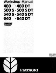 Fiat 480, 480DT, 500S, 500SDT, 540S, 540SDT, 640, 640DT Tractor Service Manual (6035422700)