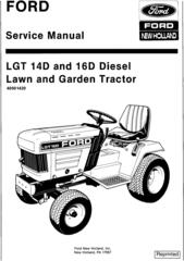 Ford LGT14d, LGT16d Diesel Lawn and Garden Tractor with binder Service Manual