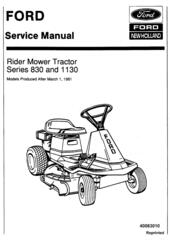 Ford 830 & 1130 Rider Mower Tractor Service Manual (SE3988)