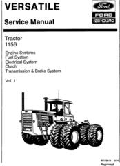 Ford Versatile 1156 Tractor Complete Service Manual