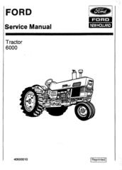 Ford 6000 Tractor Workshop Service Manual (SE8799)