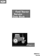 Ford 2610, 3610, 4110, 4610, 5610, 6610, 6710, 7610, 7710 Tractor Service Data Book Manual