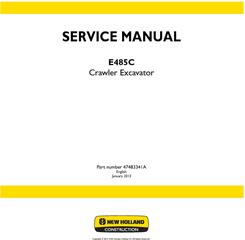 New Holland E485C Crawler Excavator Service Manual