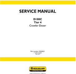 New Holland D180C Tier 4 Crawler Dozer Service Manual