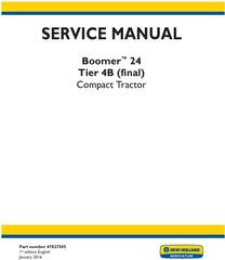 New Holland Boomer 24 Tier 4B final Tractor Complete Service Manual (North America)