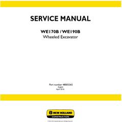 New Holland WE170B, WE190B Wheeled excavator Service Manual