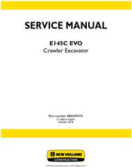 New Holland E145C EVO Crawler Excavator Service Manual