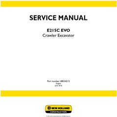 New Holland E215C EVO Crawler excavator Tier 3 LC Version Service Manual