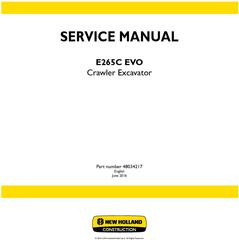 New Holland E265C EVO Crawler excavator Service Manual