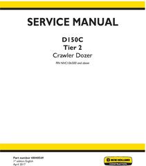 New Holland D150C Tier 2 Crawler Dozer Service Manual