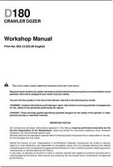 New Holland D180 Crawler Dozer Service Manual