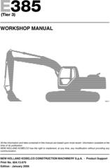 New Holland E385 Tier 3 Excavator Service Manual