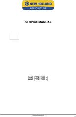New Holland 7630, 8030 Tractor Service Manual