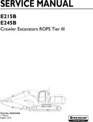 New Holland E215B/E245B Crawler Excavators Service Manual