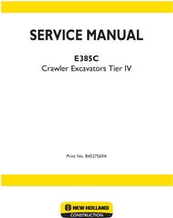 New Holland E385C Tier IV Crawler Excavators Service Manual (09/2011)