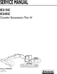 New Holland E215C, E245C Tier IV Crawler Excavators Service Manual (10-2011)
