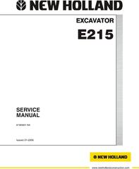 New Holland E215 Excavator Service Manual