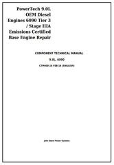 CTM400 - PowerTech 6090 9.0L Diesel Engines Tier 3 / Stage IIIA Base Engine Technical Service Manual