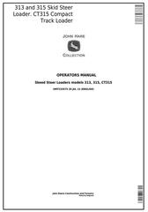 OMT235575 - John Deere 313, 315 Skeed Steer Loader, CT315 Compact Track Loader Operator's Manual